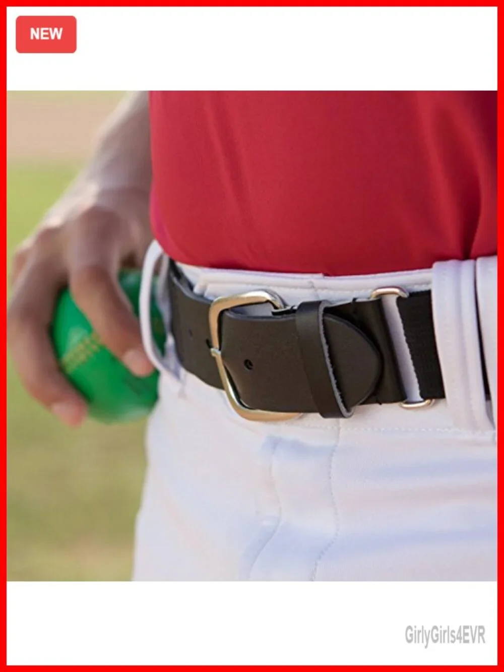 Stretch Elastic Nylon Uniform Belt for Baseball & Softball, Adjustable Metal